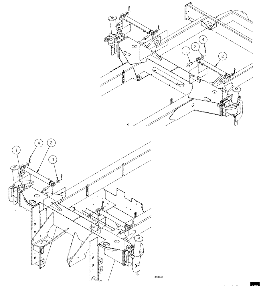 Схема запчастей Case IH SPX4260 - (129) - AXLE ADJUST CYLINDER ASSEMBLY (35) - HYDRAULIC SYSTEMS