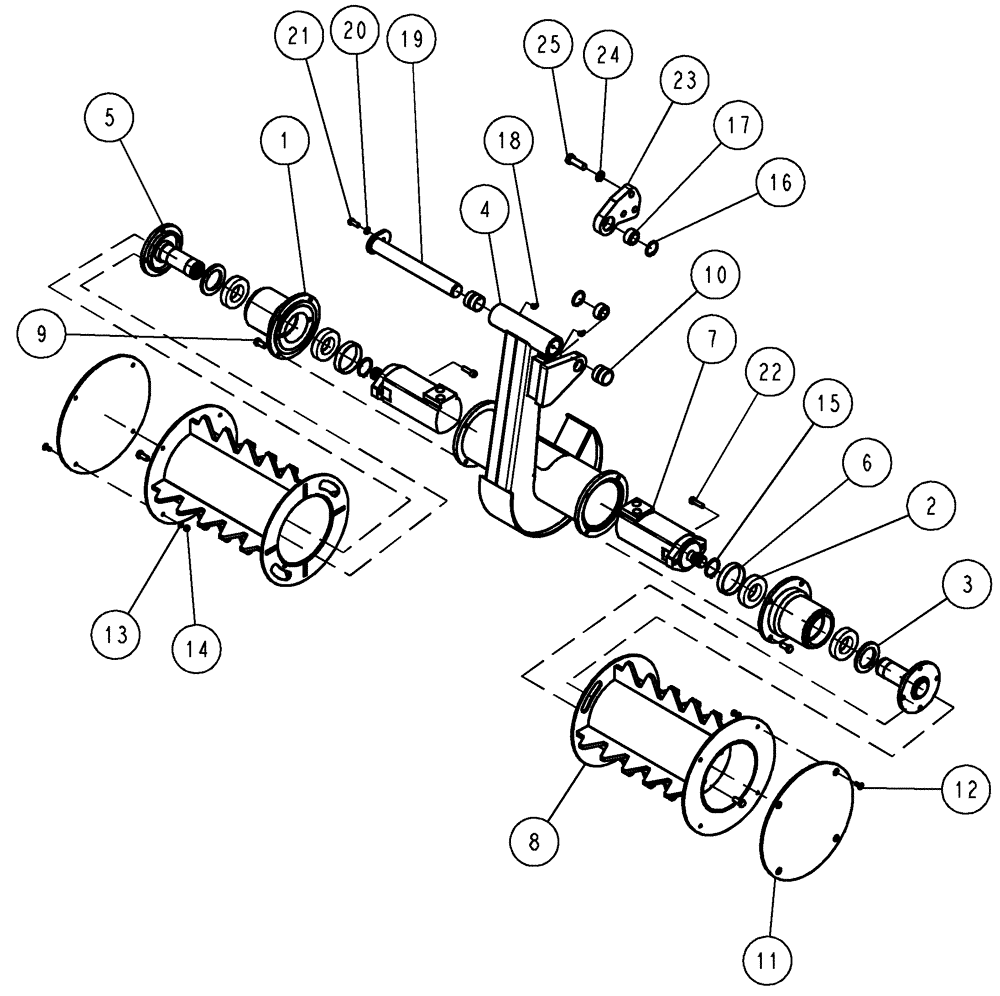 Схема запчастей Case IH 7700 - (A05[02]) - POWER KNOCKDOWN ROLLER {ADJUSTABLE} Mainframe & Functioning Components