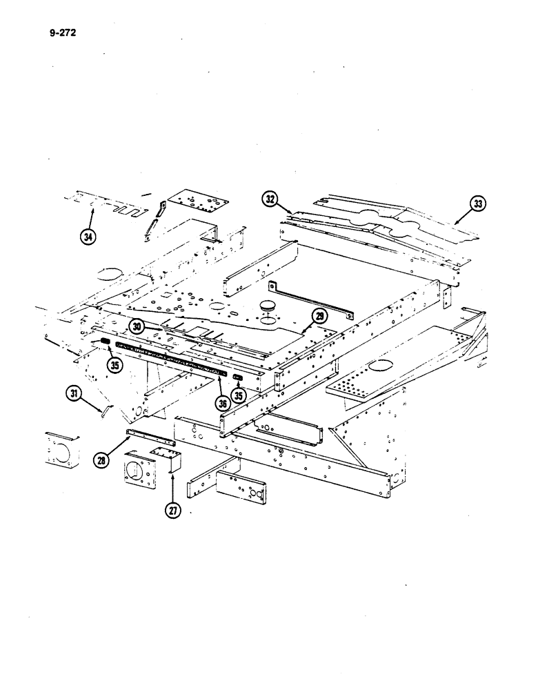 Схема запчастей Case IH 782 - (9-272) - OPERATORS PLATFORM (09) - CHASSIS ATTACHMENTS