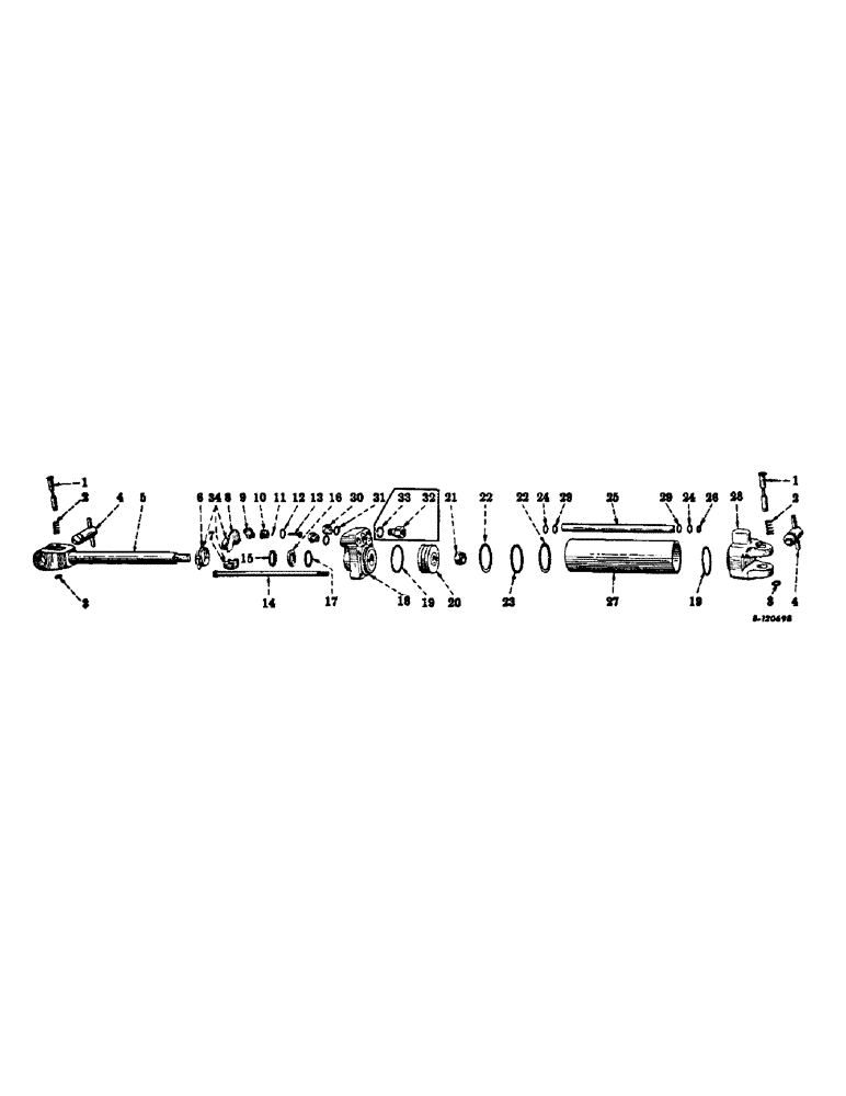 Схема запчастей Case IH 66-SERIES - (U-54) - HYDRAULIC CYLINDER, 2-1/2 X 8 