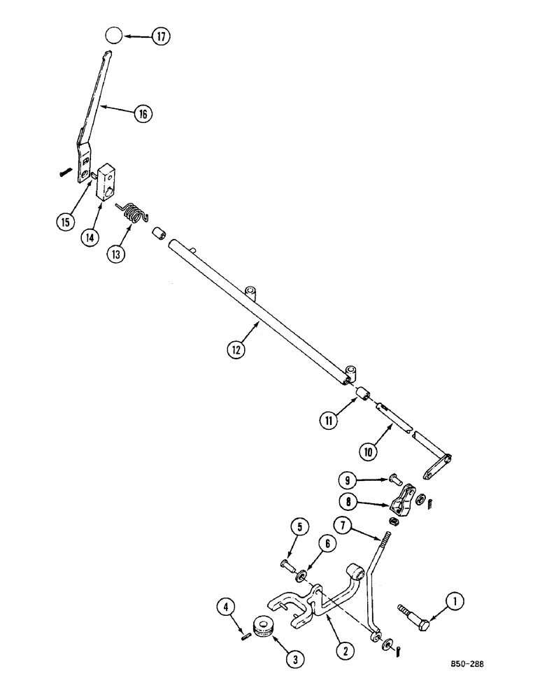 Схема запчастей Case IH 685 - (6-440) - POWER TAKE OFF LEVER AND CONNECTIONS (06) - POWER TRAIN