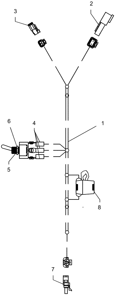 Схема запчастей Case IH 1210 - (55.100.26) - ELECTRICAL - PNEUMATIC DOWN PRESSURE - HARNESS 84124074 (55) - ELECTRICAL SYSTEMS