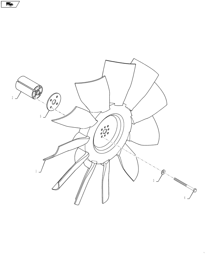 Схема запчастей Case IH TITAN 3530 - (10.414.01) - FAN ASSEMBLY (10) - ENGINE