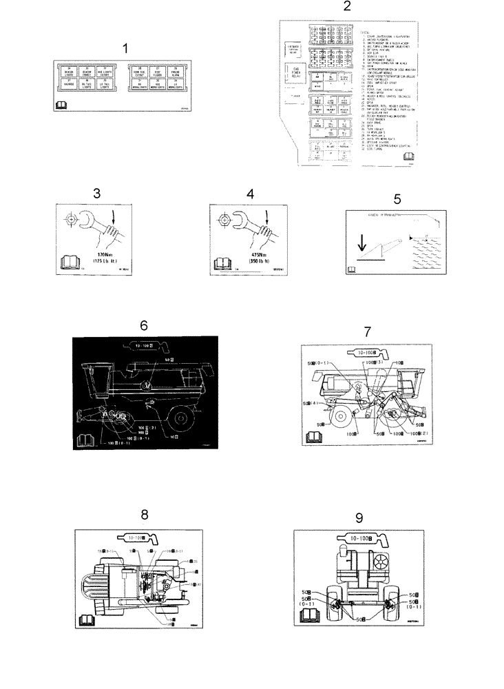 Схема запчастей Case IH 2388 - (09H-20) - DECALS - INFORMATION DECALS WITH READ OPERATORS MANUAL SYMBOL (12) - CHASSIS