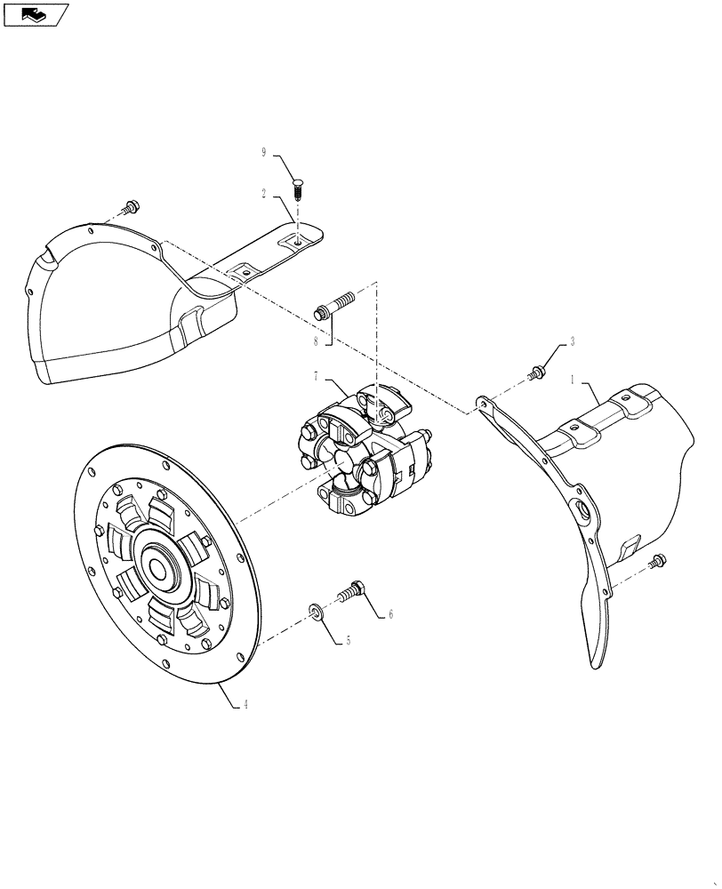 Схема запчастей Case IH MAGNUM 315 - (10.110.AD[02]) - DAMPER, SHAFT & SHIELD, POWERSHIFT - 315, 340 (10) - ENGINE