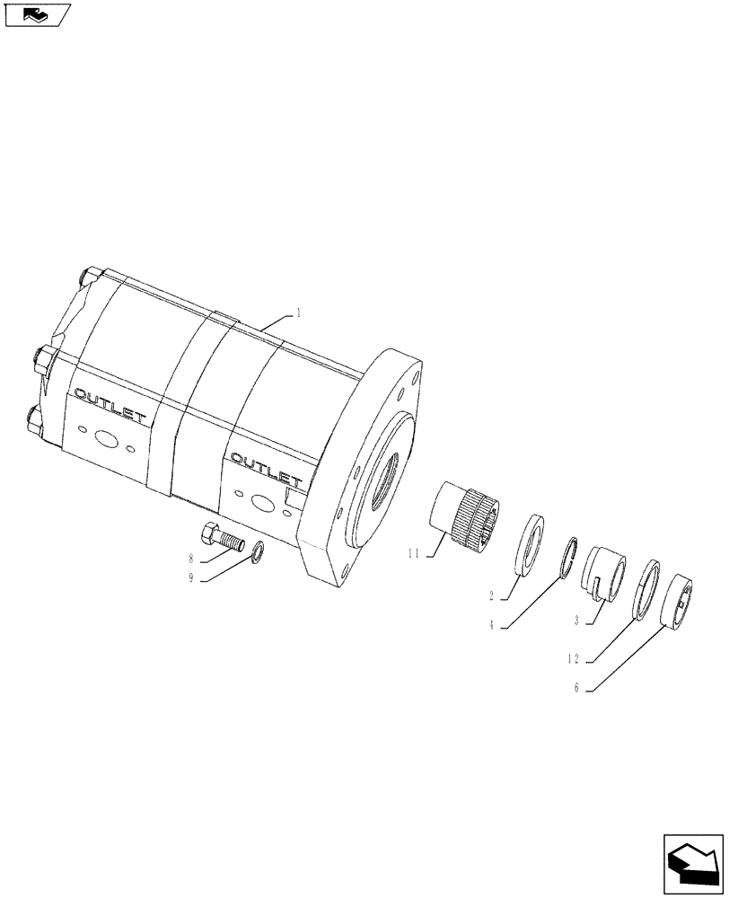 Схема запчастей Case IH FARMALL 65A - (41.206.02) - TANDEM HYDRAULIC/STEERING PUMP (41) - STEERING