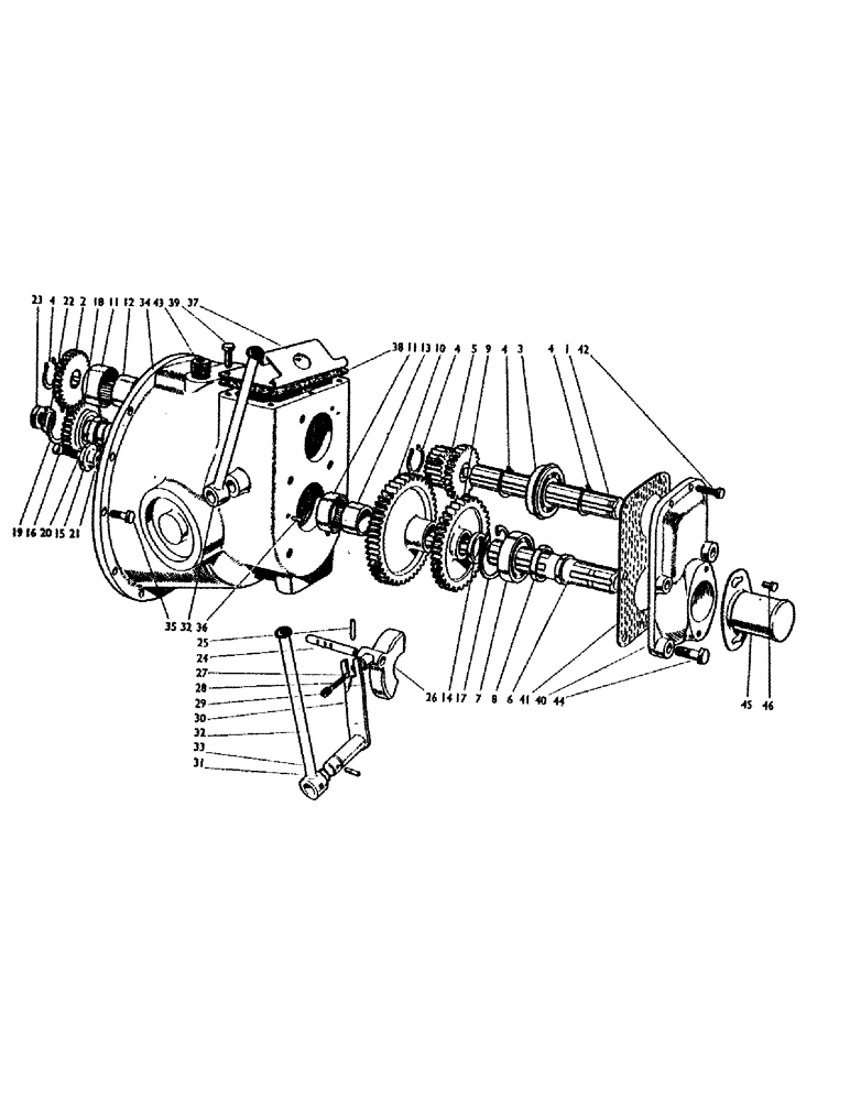 Схема запчастей Case IH 990A - (36) - POWER TAKE-OFF UNIT Auxiliary Drive Units