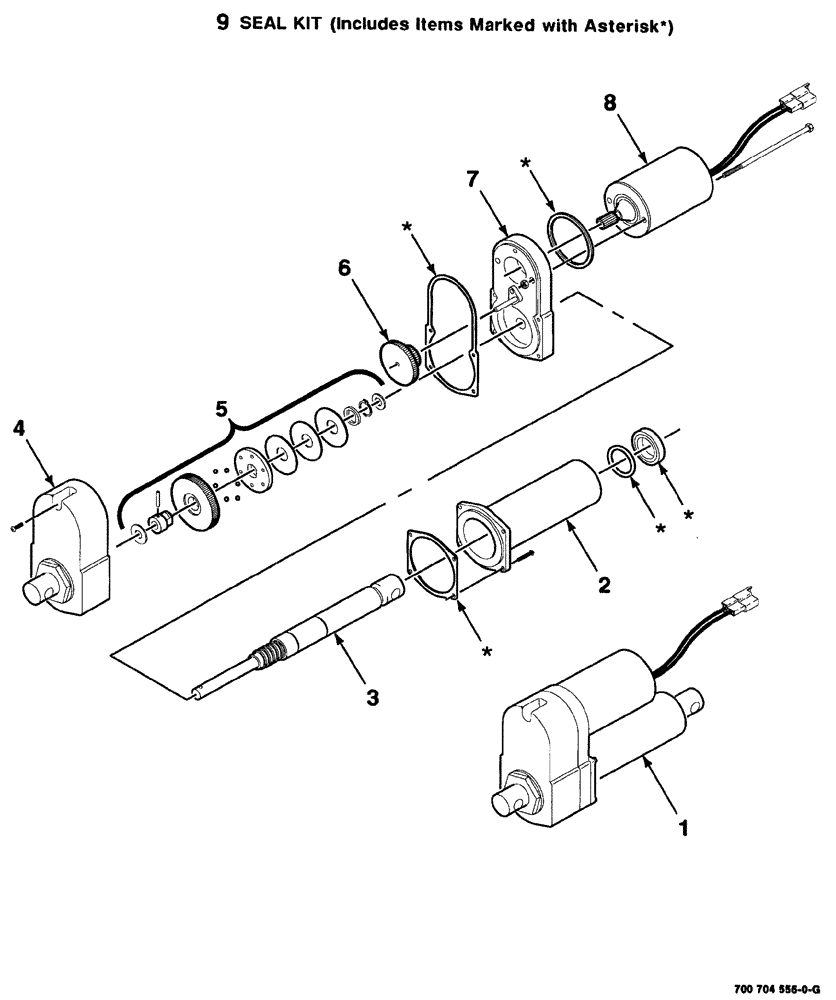 Схема запчастей Case IH 8880 - (05-022) - ACTUATOR ASSEMBLY Y-HEADER CONTROL (55) - ELECTRICAL SYSTEMS