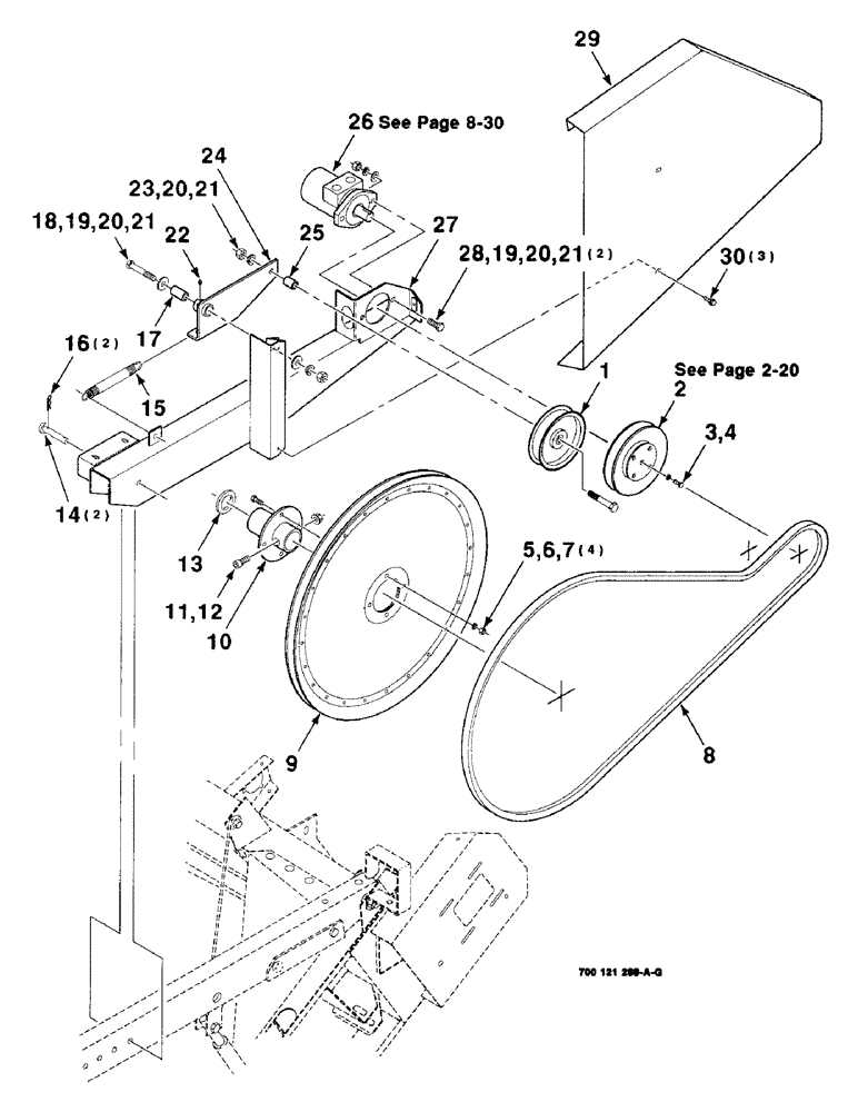 Схема запчастей Case IH 8820 - (2-18) - REEL DRIVE ASSEMBLY (09) - CHASSIS