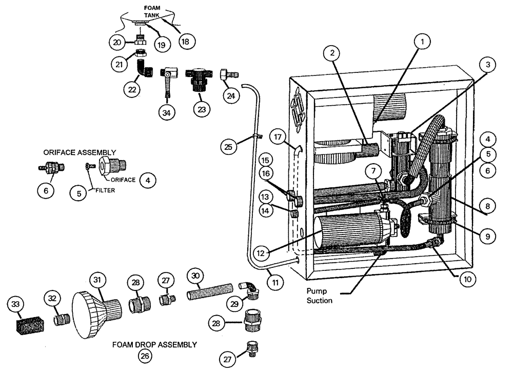 Схема запчастей Case IH PATRIOT NT - (08-001) - FOAM MARKER- HIGH VOLUME (PLUMBING) Liquid Plumbing