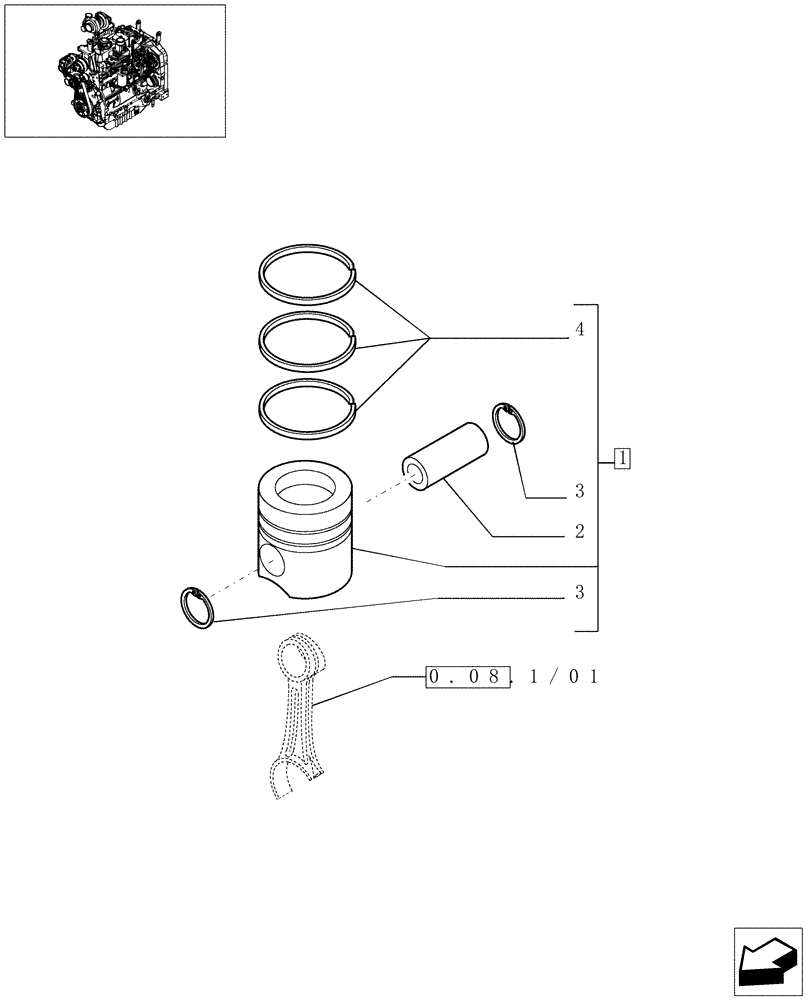 Схема запчастей Case IH MXU130 - (0.08.2/01) - PISTON ENGINE (01) - ENGINE