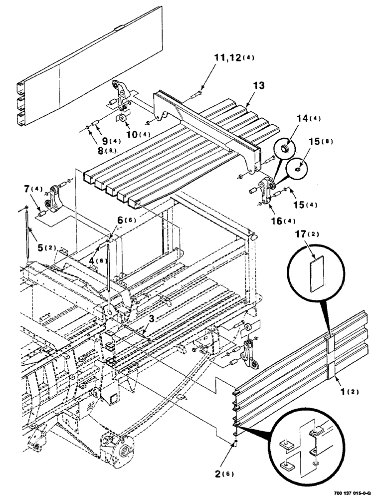 Схема запчастей Case IH 8585 - (7-04) - BALE DENSITY DOOR AND ARM ASSEMBLIES (12) - MAIN FRAME