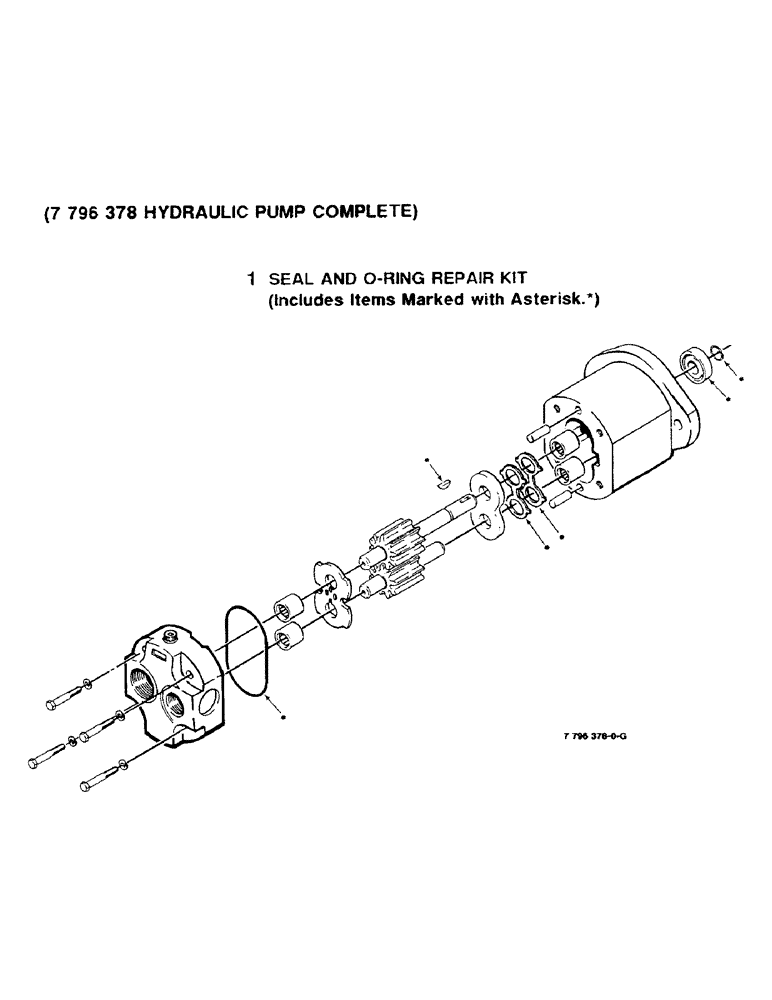 Схема запчастей Case IH 8530 - (9-58) - BALE THROWER HYDRAULIC PUMP ASSEMBLY (GEAR PUMP), (7796378 HYDRAULIC PUMP COMPLETE) Decals & Attachments