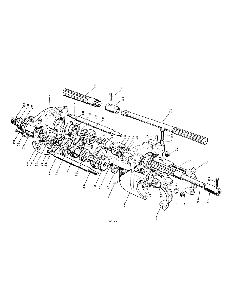 Схема запчастей Case IH 950 - (114) - SIX SPEED GEARBOX, V AND W TYPE, CASING (06) - POWER TRAIN