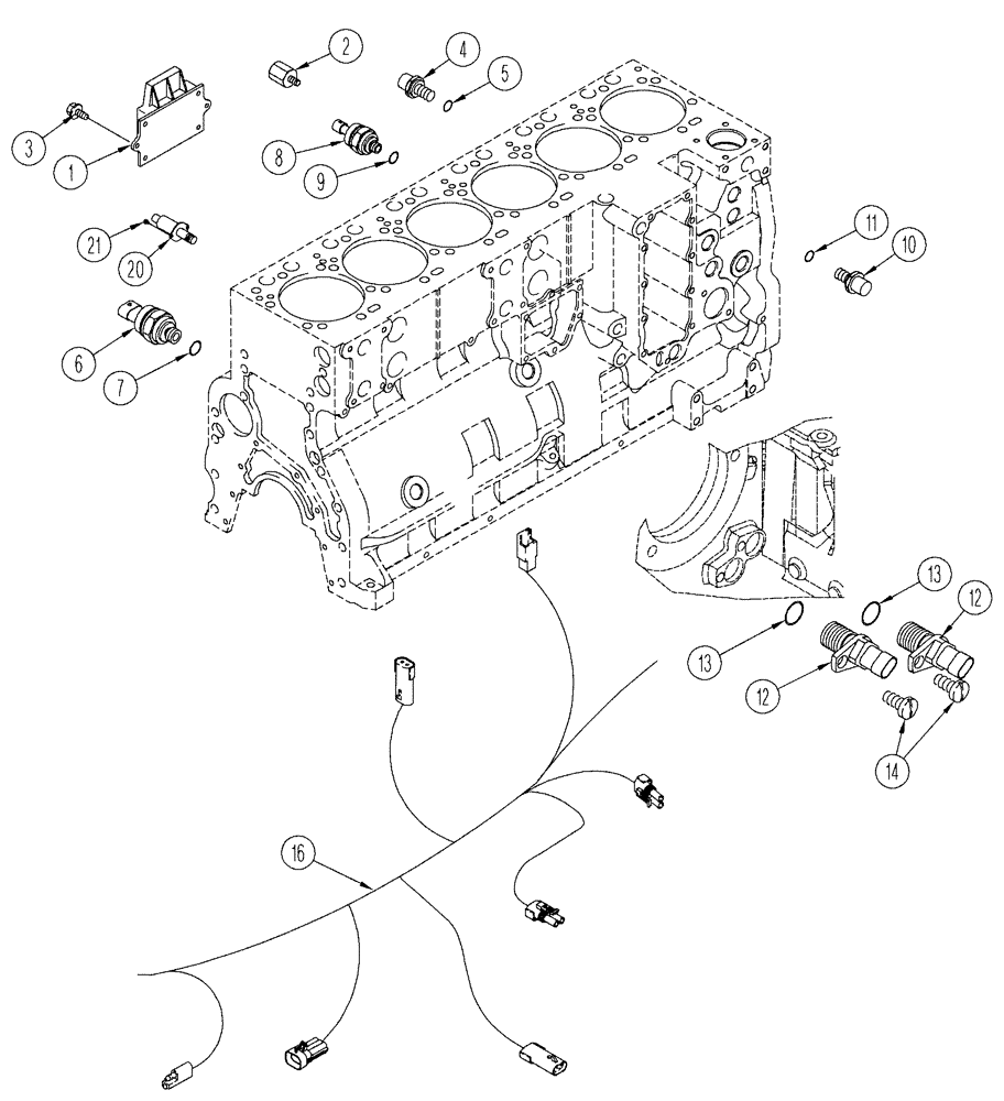 Схема запчастей Case IH FLX4010 - (02-063) - ENGINE - CONTROL MODULE, FLX4010 (01) - ENGINE