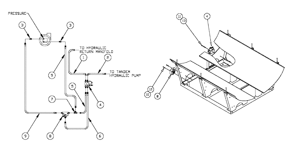 Схема запчастей Case IH SPX2130 - (09-015) - HYDRAULIC COMPONENTS Liquid Plumbing