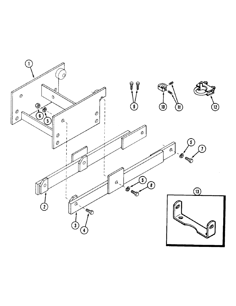 Схема запчастей Case IH 56FTS - (44) - MOUNTING KIT, 235 TRACTORS 