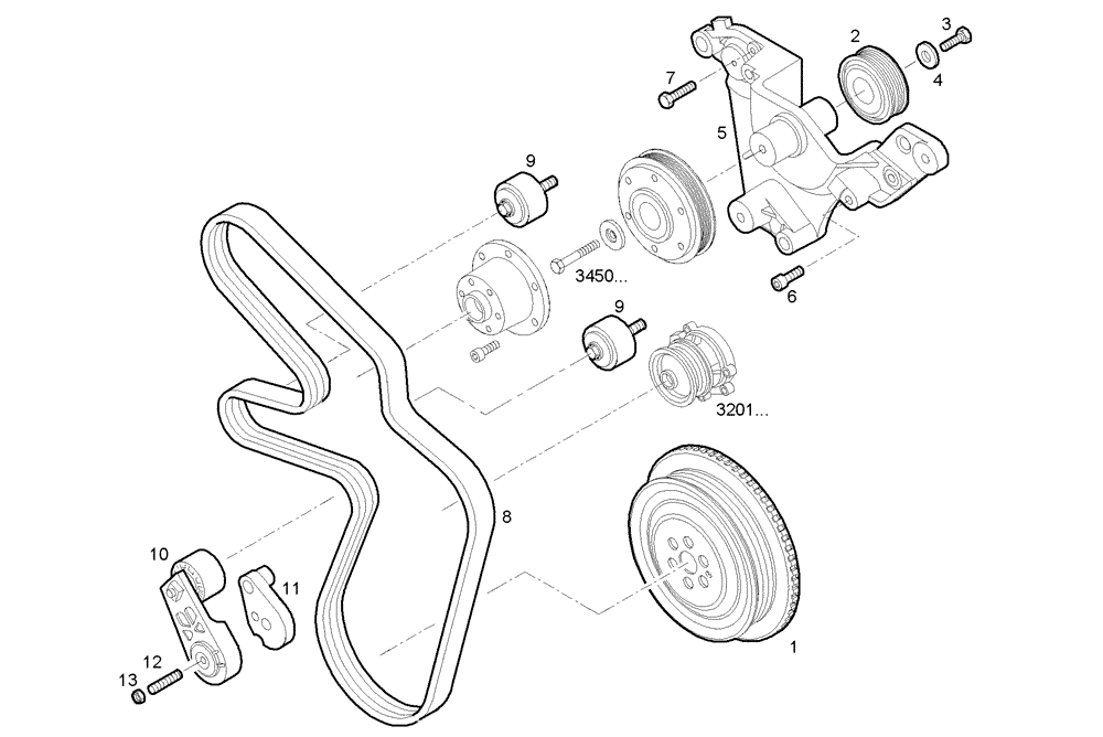 Схема запчастей Case IH F3AE0684K E904 - (0843.029) - DRIVING PULLEY 