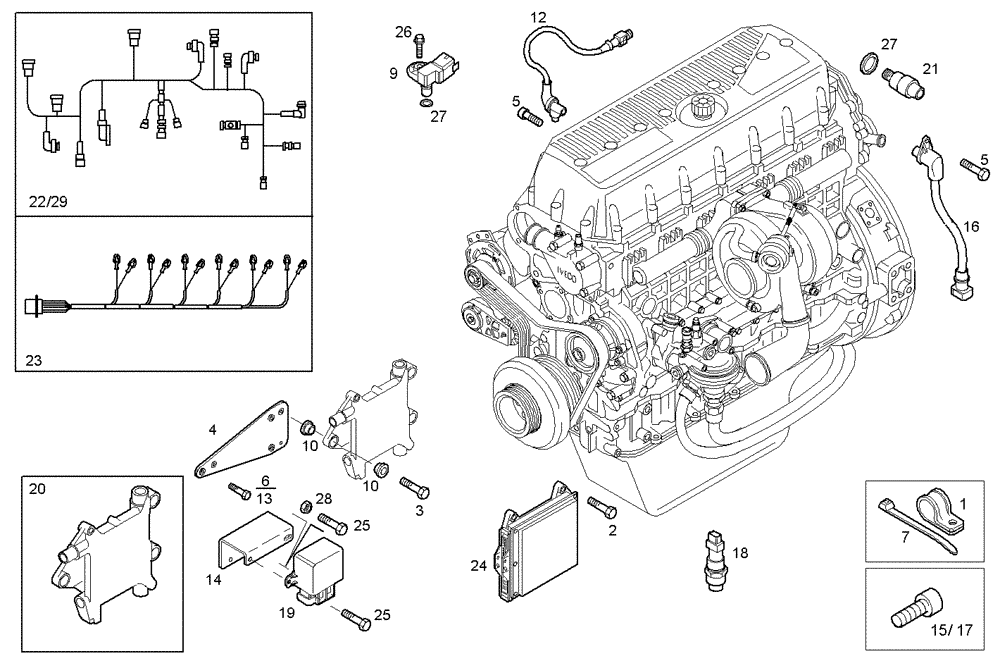 Схема запчастей Case IH F3AE0684M B903 - (1700.011) - ELECTRONIC CONTROL UNIT [FROM # 47026] 