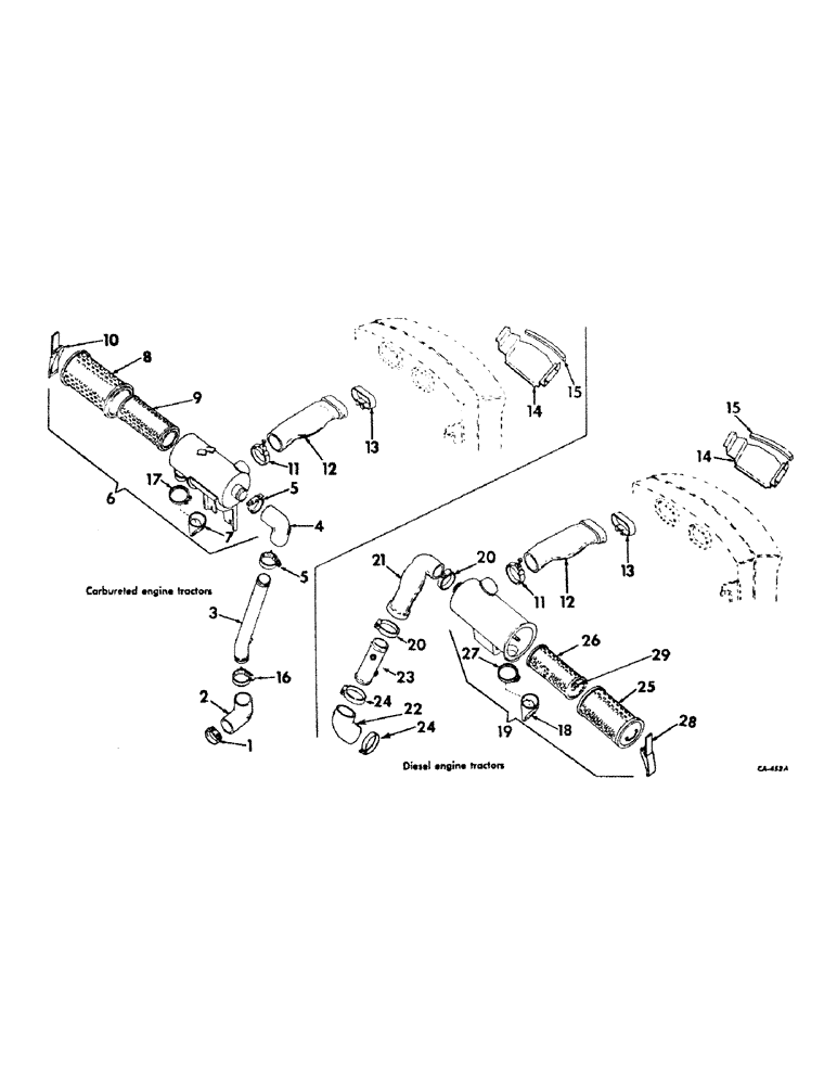 Схема запчастей Case IH 2826 - (12-02) - POWER, AIR CLEANER AND CONNECTIONS Power