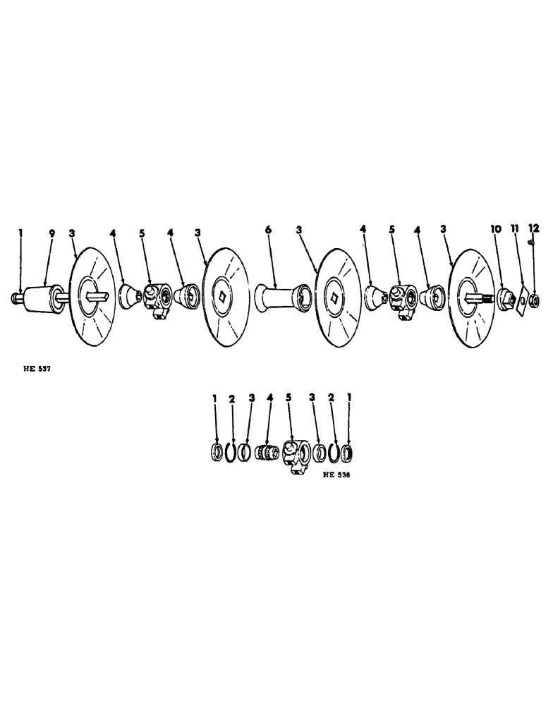 Схема запчастей Case IH 300 - (10-19) - GANG DISK BEARING HOUSING 