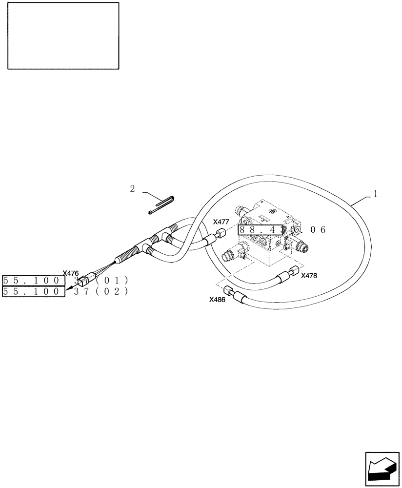 Схема запчастей Case IH 7010 - (88.430.02[01]) - AUTO GUIDANCE-READY, ELECTRICAL WIRING (88) - ACCESSORIES