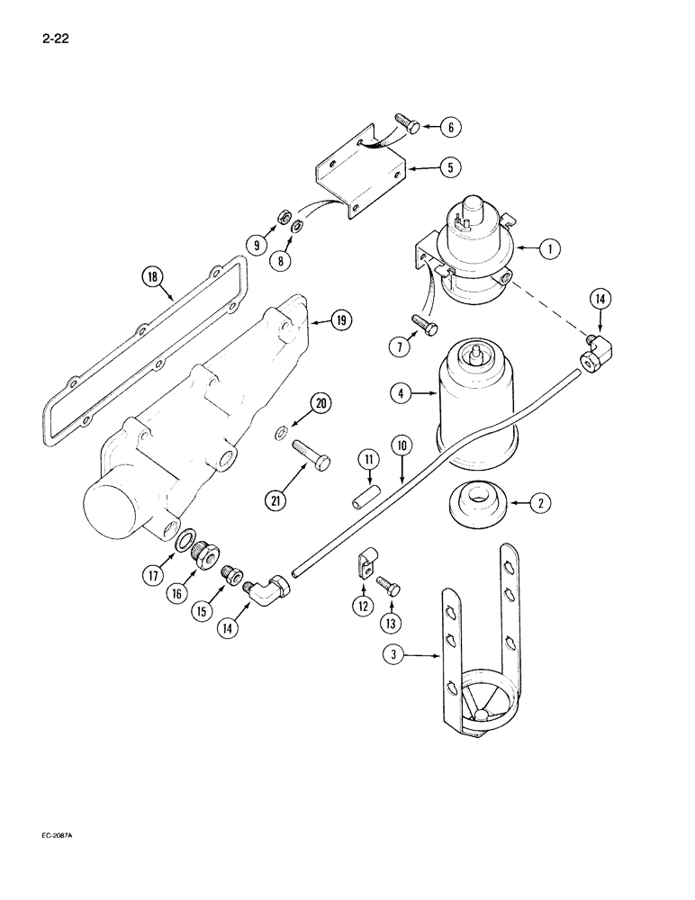 Схема запчастей Case IH 395 - (2-022) - ETHER STARTING (02) - ENGINE