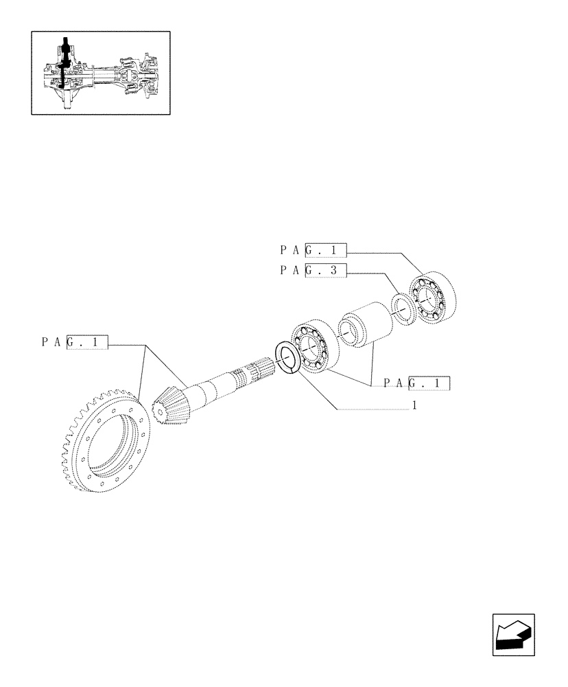 Схема запчастей Case IH JX80U - (1.40.0/63[02]) - (VAR.308-308/1) FRONT AXLE CL.2 HYDR. LOCKING 30-40 KM/H. - ADJUSTING SHIMS (04) - FRONT AXLE & STEERING