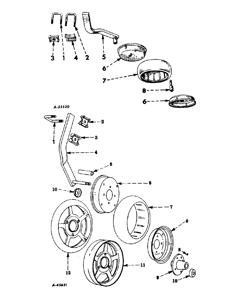 Схема запчастей Case IH 63-SERIES - (G-16) - BALL BEARING GAUGE WHEEL 