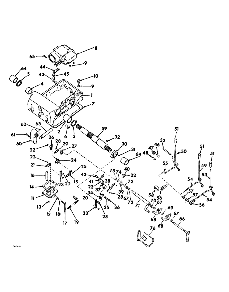 Схема запчастей Case IH 664 - (10-14) - HYDRAULICS, DRAFT CONTROL (07) - HYDRAULICS