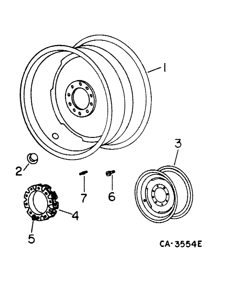 Схема запчастей Case IH 1440 - (15-01) - WHEEL AND TRACTION, MAIN AND STEERING WHEEL RIMS AND DISC Wheels & Traction