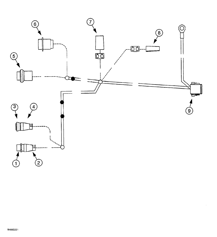 Схема запчастей Case IH AFS - (03-12) - HARNESS, AFS, ADAPTER (55) - ELECTRICAL SYSTEMS