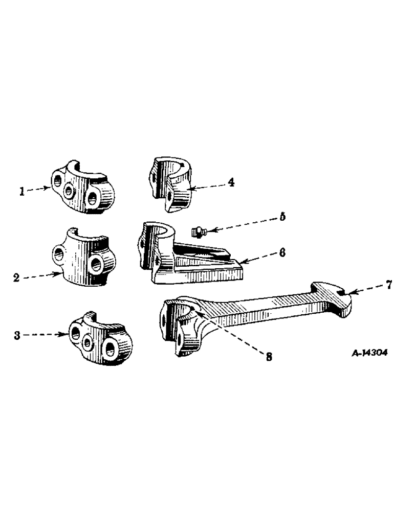 Схема запчастей Case IH FARMALL M - (329) - ATTACHMENTS, CULTIVATOR SHIFTER LEVER, SPECIAL Attachments