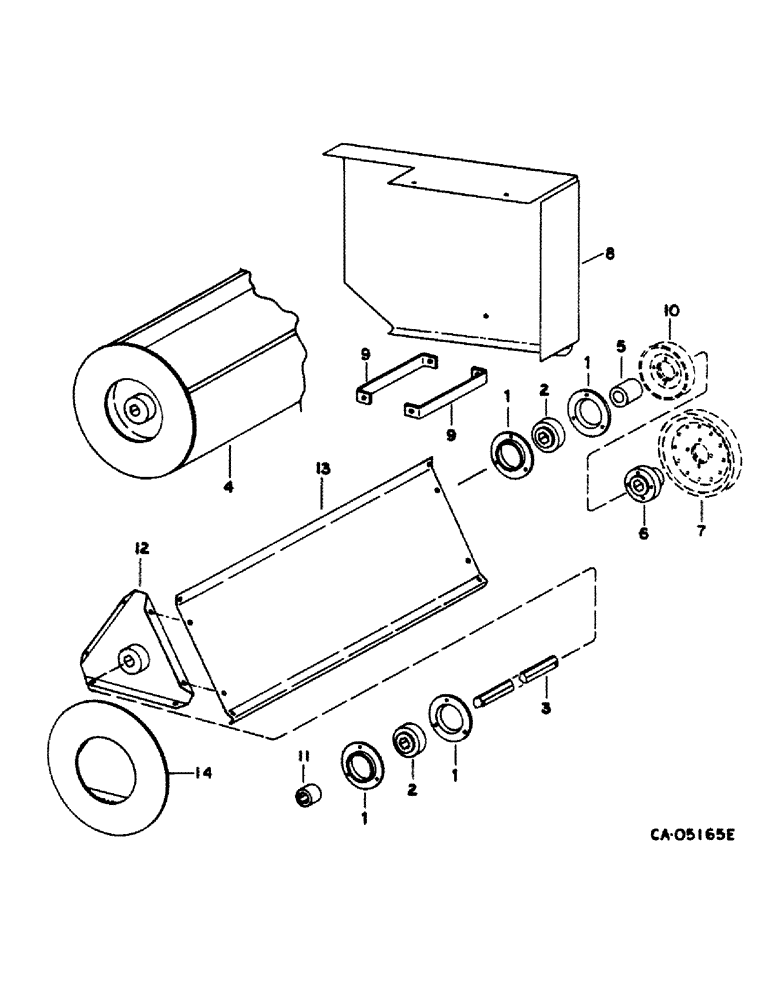 Схема запчастей Case IH 1440 - (21-12) - THRESHING ROTOR AND CONCAVES, DISCHARGE BEATER (14) - THRESHING