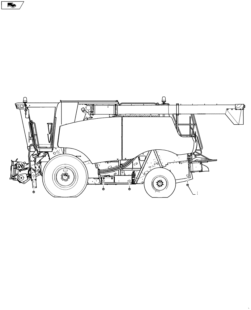 Схема запчастей Case IH 5130 - (90.108.06) - REFLECTOR INSTALLATION- EU ONLY (90) - PLATFORM, CAB, BODYWORK AND DECALS