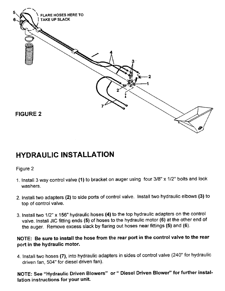 Схема запчастей Case IH 1100 - (A06) - HYDRAULIC INSTALLATION 