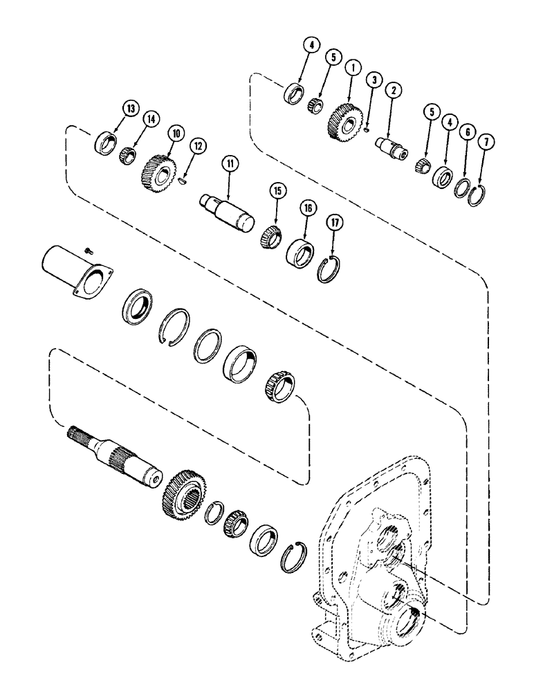 Схема запчастей Case IH 3294 - (6-234) - PTO IDLER GEARS AND SHAFTS, 1000 RPM (06) - POWER TRAIN