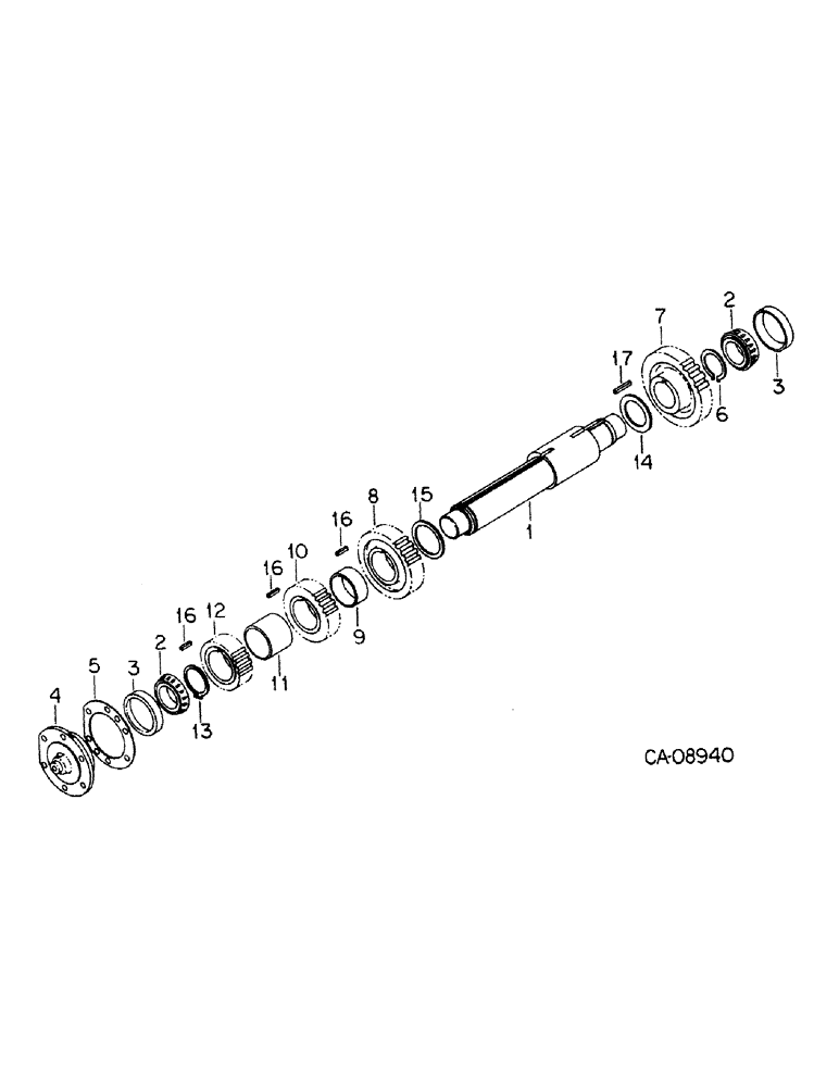 Схема запчастей Case IH 5088 - (07-18) - DRIVE TRAIN, SPEED TRANSMISSION COUNTERSHAFT (04) - Drive Train