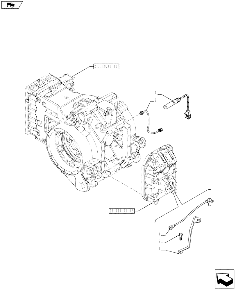 Схема запчастей Case IH PUMA 170 - (35.130.01) - TOOLING CONNECTION UNIT - DRAFT SENSOR PIN (VAR.720881) (35) - HYDRAULIC SYSTEMS