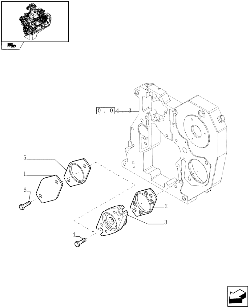 Схема запчастей Case IH F4GE9484A J601 - (0.35.0) - POWER TAKE OFF (504072955) 