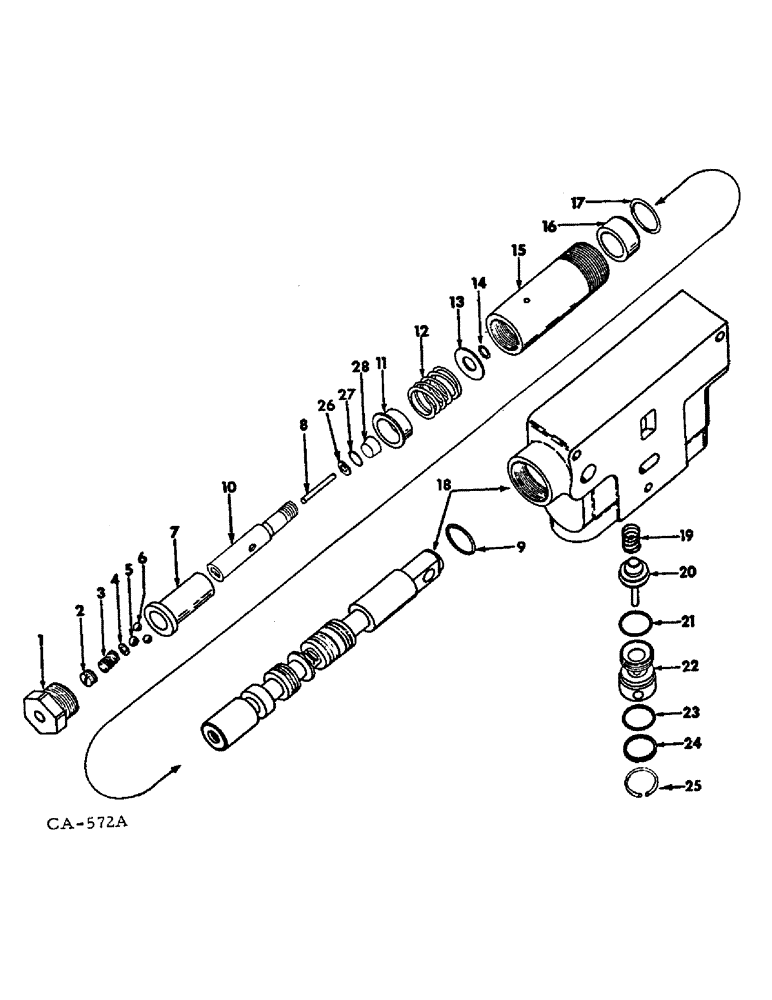 Схема запчастей Case IH 1566 - (10-24) - HYDRAULICS, HYDRAULIC CONTROL VALVE (07) - HYDRAULICS