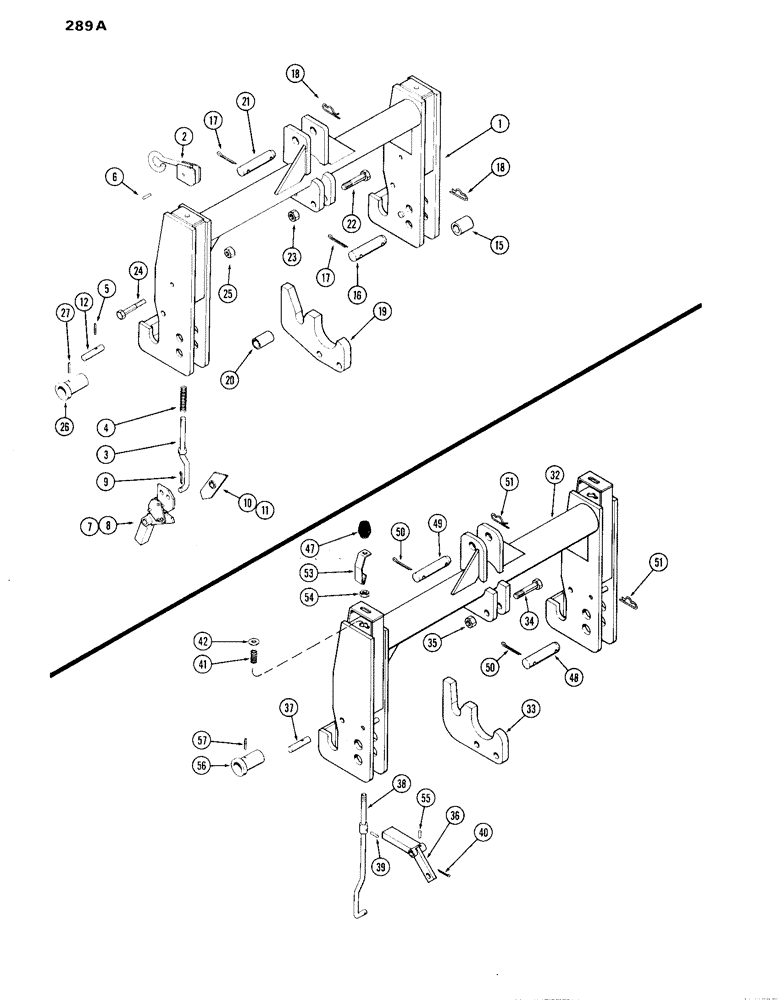 Схема запчастей Case IH 870 - (289A) - QUICK HITCH COUPLER, CATEGORY II (09) - CHASSIS/ATTACHMENTS