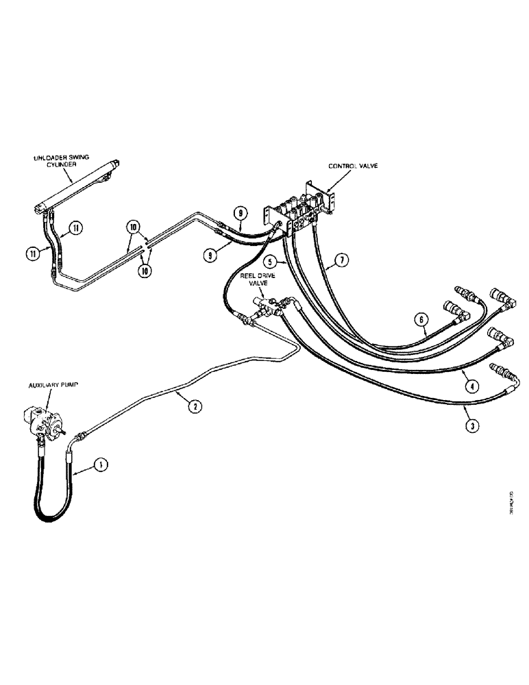 Схема запчастей Case IH 1660 - (1-38) - PICTORIAL INDEX, REEL HYDRAULICS (00) - PICTORIAL INDEX