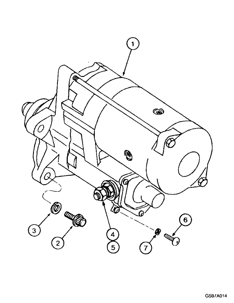 Схема запчастей Case IH MX270 - (4-036) - STARTER MOUNTING (04) - ELECTRICAL SYSTEMS