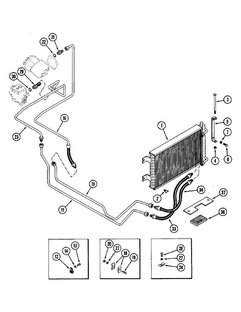 Схема запчастей Case IH 2096 - (5-106) - OIL COOLER (05) - STEERING