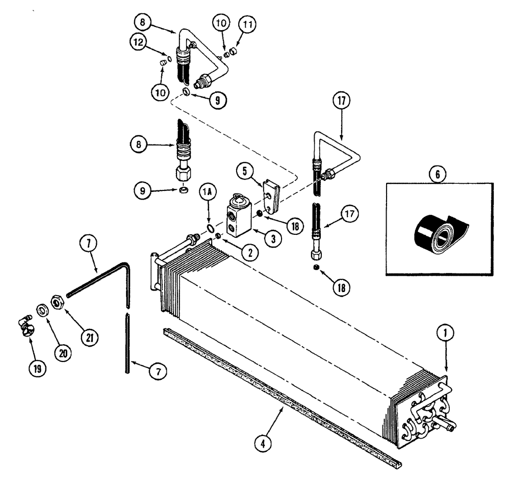 Схема запчастей Case IH 7230 - (9-134) - AIR CONDITIONING, EVAPORATOR (09) - CHASSIS/ATTACHMENTS