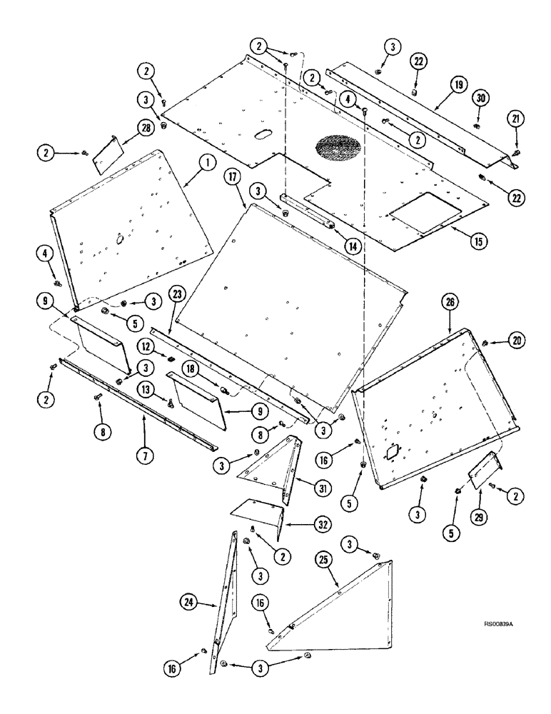 Схема запчастей Case IH 1680 - (9H-08) - SEPARATOR, HOOD (12) - CHASSIS