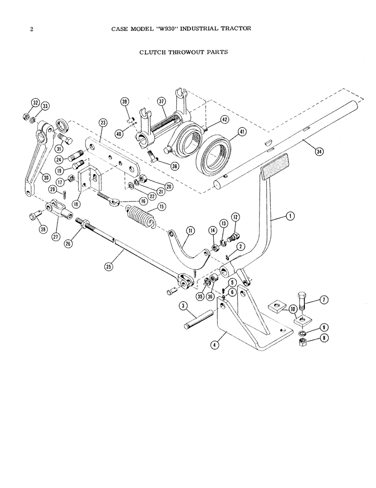 Схема запчастей Case IH W930 - (02) - CLUTCH THROWOUT PARTS (06) - POWER TRAIN