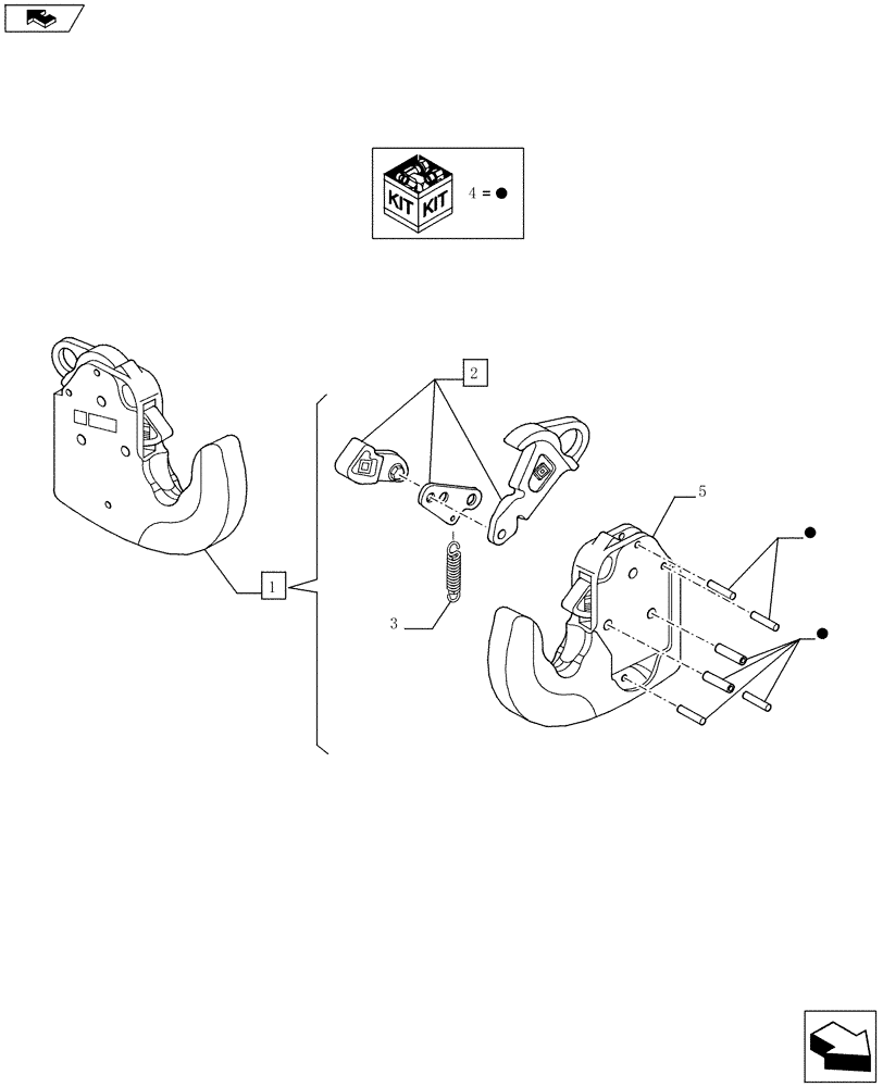 Схема запчастей Case IH FARMALL 75C - (35.120.0101[03]) - QUICK COUPLING FOR LIFT ARMS - BREAKDOWN (VAR.332953) (35) - HYDRAULIC SYSTEMS