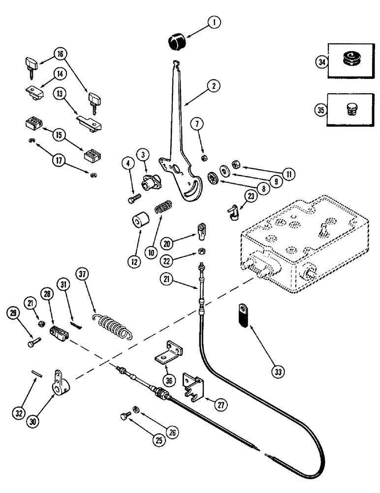 Схема запчастей Case IH 3294 - (8-342) - HITCH DEPTH CONTROL LINKAGE (08) - HYDRAULICS